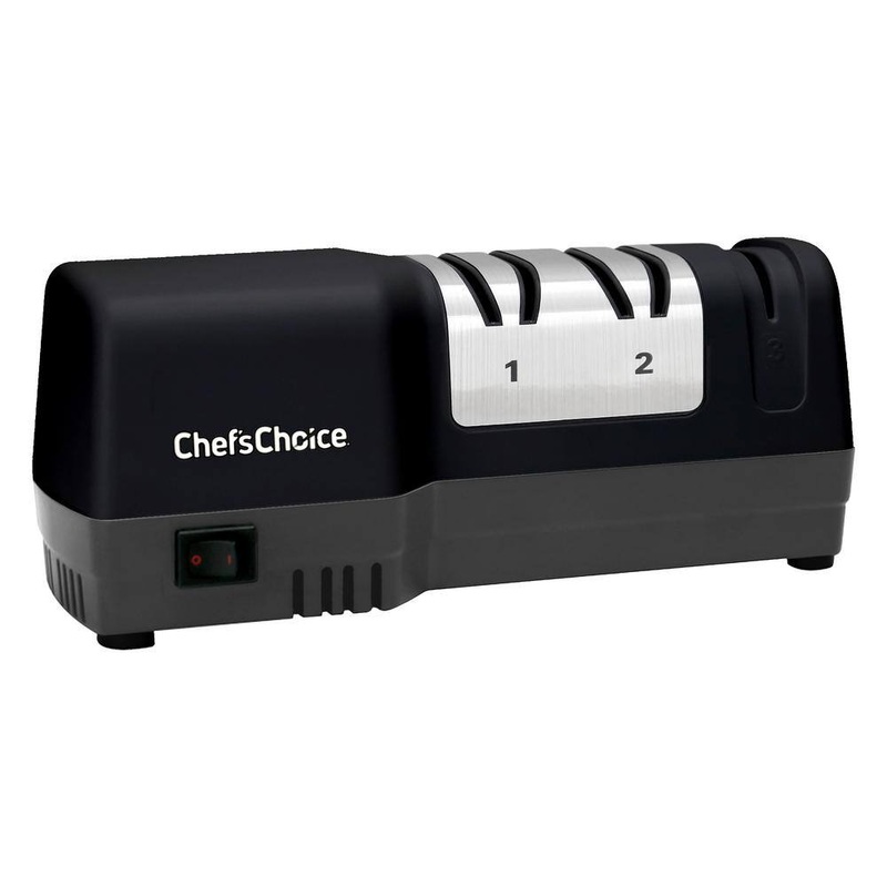 Chef’sChoice 0250101 Model 250 3 Stage Diamond Hone Hybrid (Electric/Manual) Knife Sharpener in Black | Bigbigmart.com