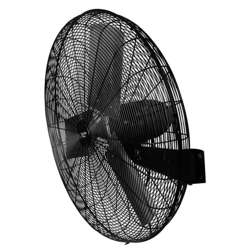 Comfort Zone CZHVW30EX 30 in. Black High-Velocity Oscillating Wall Fan | Bigbigmart.com