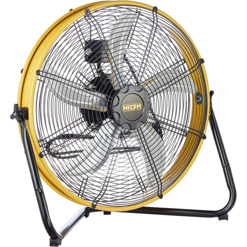 Edendirect ABC-D20 20 in. Heavy Duty Shroud Fan in Yellow with IP 44 Enclosed Powerful 1/4 Motor, High Velocity Air Circulator | Bigbigmart.com
