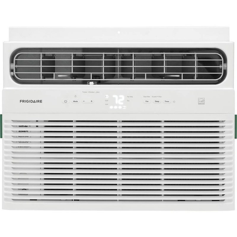 Frigidaire FHWH084WB1 8000 BTU 115-Volt Window Air Conditioner Cools 350 sq. ft. with Heater with Remote in White | Bigbigmart.com