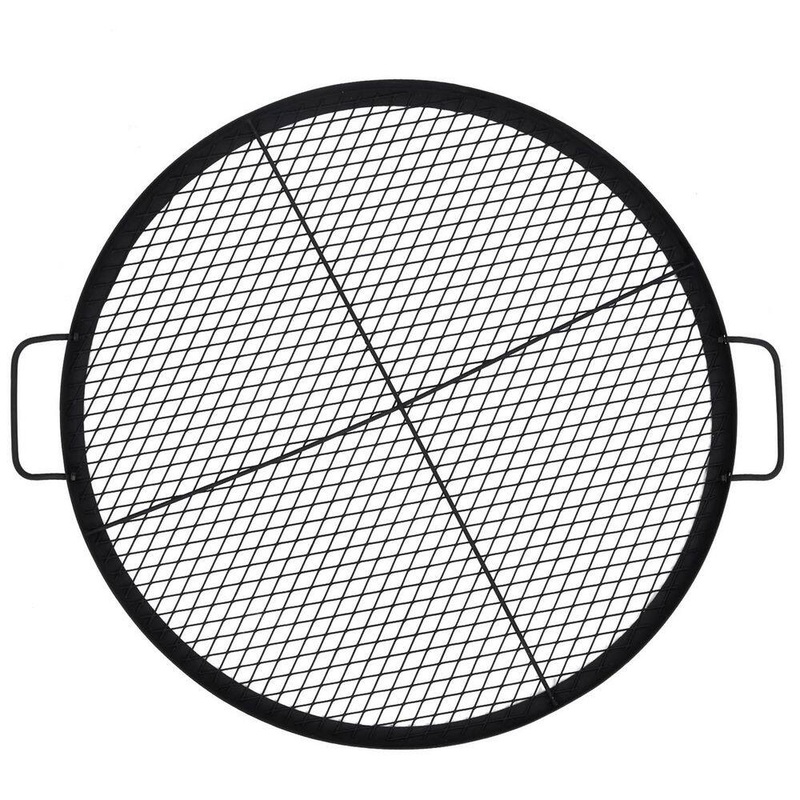 Garvee 36 in. Round Cooking Grate for Fire Pit, Cross-Marks Campfire Grill Grate with Handle | Bigbigmart.com