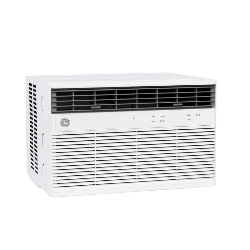 GE AWCS08WWT 8,000 BTU 115-Volt Smart Window Air Conditioner for 350 Sq. Ft. in White with Wi-Fi and Remote | Bigbigmart.com