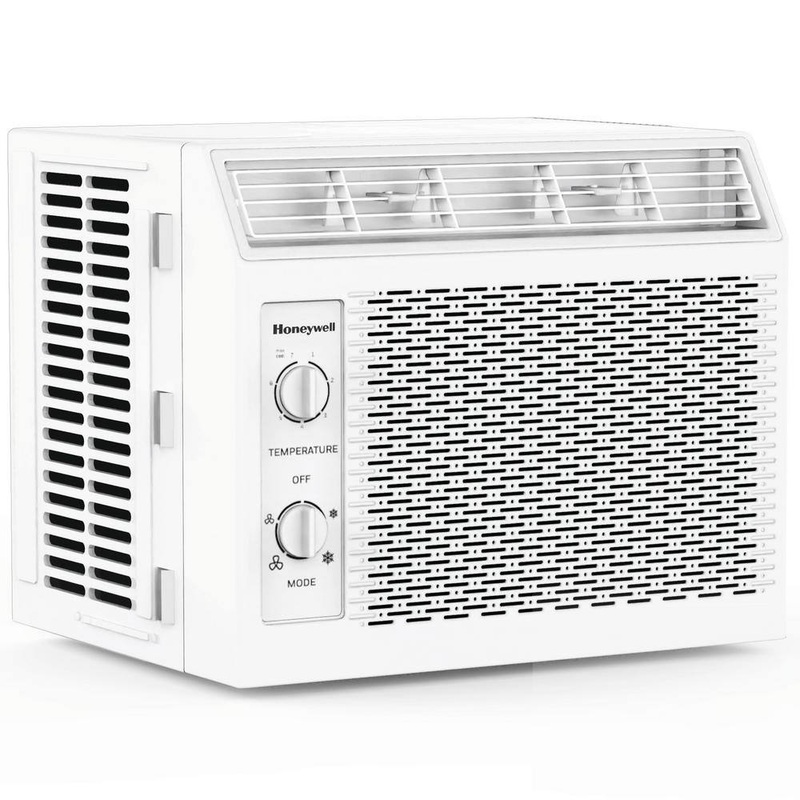 Honeywell HAC5 5,000 BTU Window Air Conditioner, Adjustable Thermostat, 7-Settings, Quiet, 115-Volt/60 Hz, 150 Sq. Ft. Coverage | Bigbigmart.com