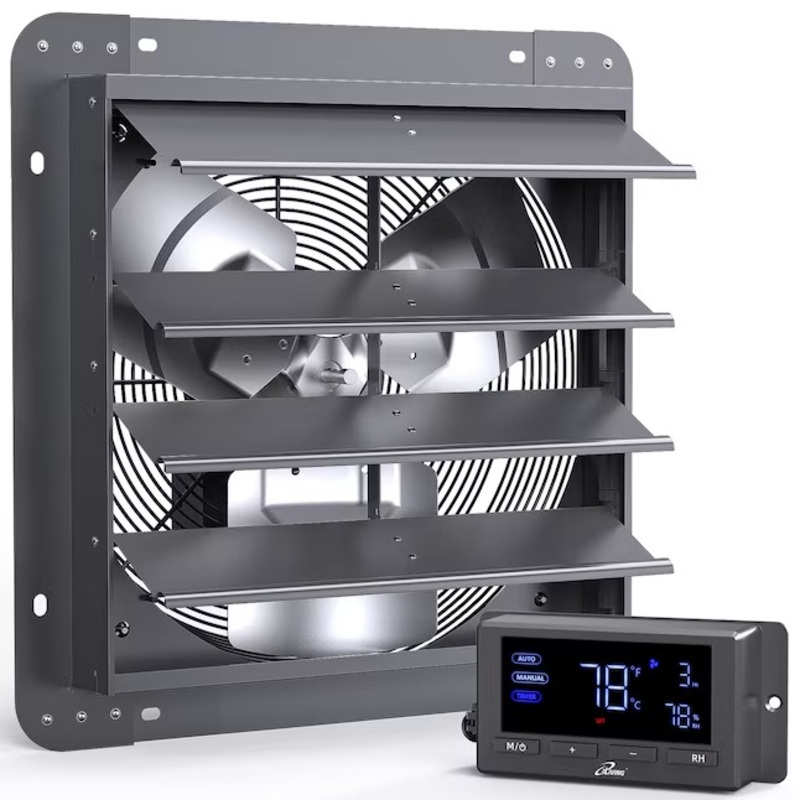 iLIVING ILG8SF14V-DC 14-Inches Indoor Gray Wall Mounted Fan | Bigbigmart.com