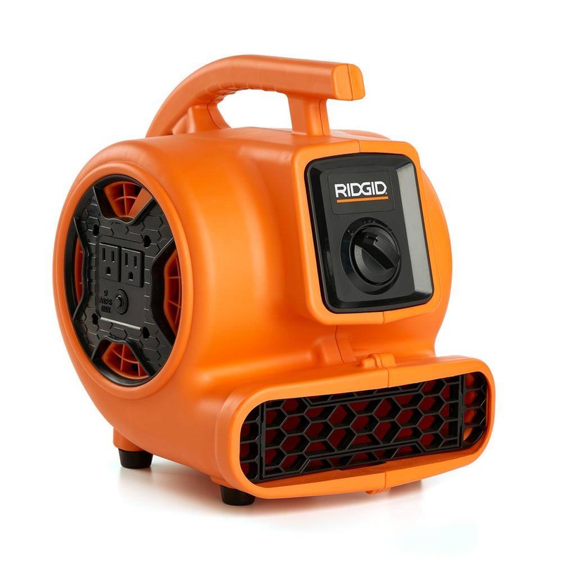 RIDGID AM2265 600 CFM 3-Speed Portable Blower Fan Air Mover with Daisy Chain, 3 Operating Positions for Water Damage Restoration | Bigbigmart.com