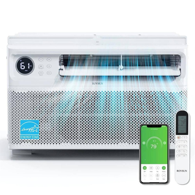 ROVSUN K2G46000630 12,000 BTU (DOE) 115 Volts Inverter WIFI Window Air Conditioner 550 sq. ft. with Remote in White | Bigbigmart.com