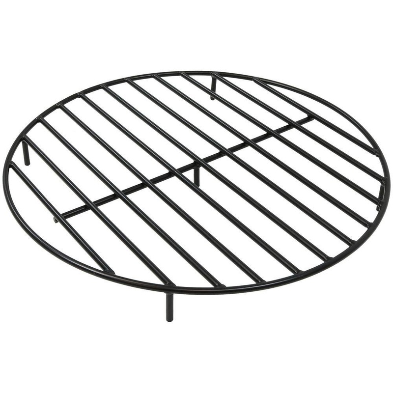Sunnydaze NB-RG30-INV 30 in. Round Steel Fire Pit Grate in Black | Bigbigmart.com