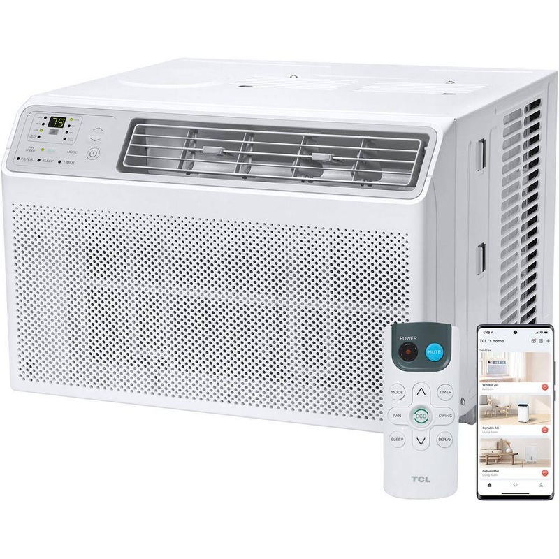 TCL H10W35W 10,000 BTU (DOE) 120-Volt Smart Window Air Conditioner, Fan and Dehumidifier, 450 sq. ft., Remote Control | Bigbigmart.com