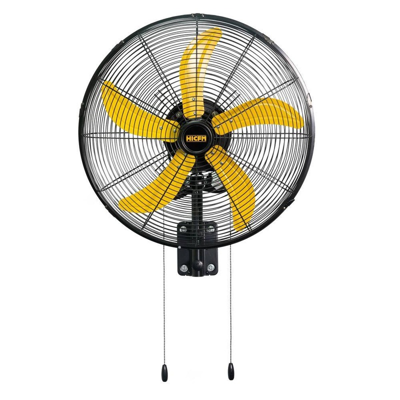 WOCK IFYFI20 HICFM 20 in. 3 Speeds High Velocity Oscillating Wall Mounted Fan in Yellow with 1/3 HP Powerful Motor, 4800 CFM | Bigbigmart.com