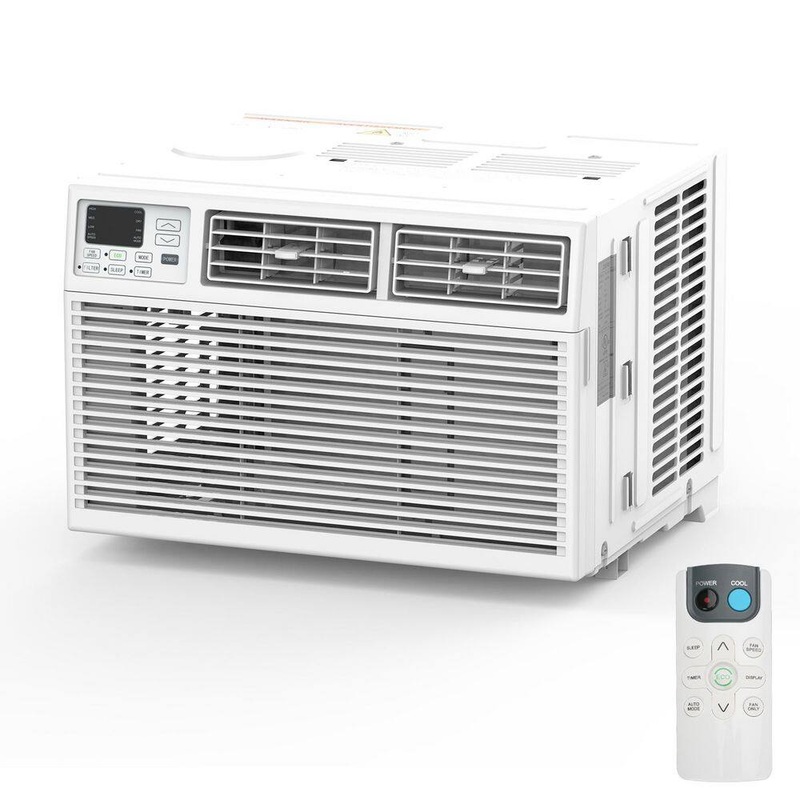 COWSAR 12,000 BTU (9,000 BTU DOE) 115-Volt Window Air Conditioner w/Remote up to 450 sq. ft. White | Bigbigmart.com