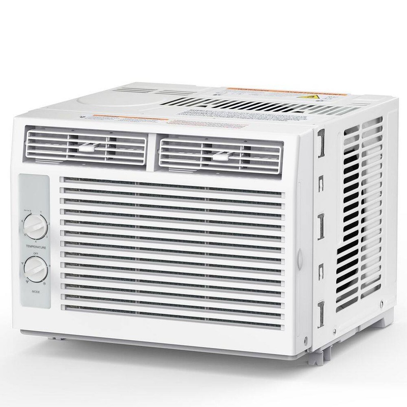 COWSAR 5,000 BTU 115V Window Air Conditioner Cools 150 sq. ft. with 2-Speed Fan in White | Bigbigmart.com