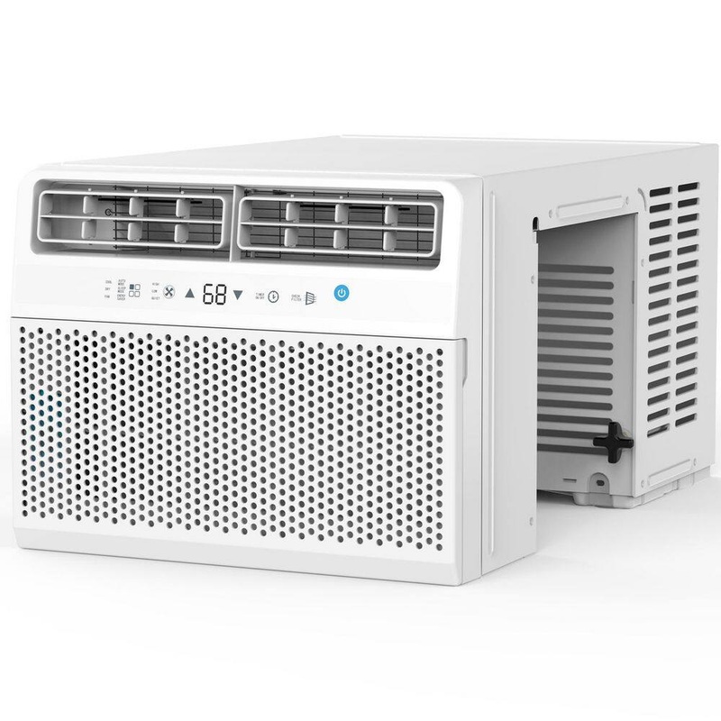 COWSAR NCAA-06C/X1E 10,000 BTU (6,000 DOE) Window Air Conditioner 115-Volt Cools 450 sq. ft. for Bedroom, Living Room w/ Remote in White | Bigbigmart.com