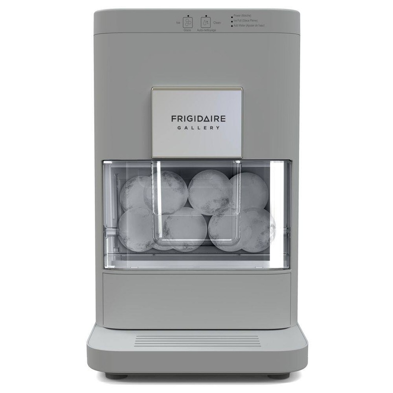 Frigidaire EFIC236-GREY 10 lb. Freestanding Portable Round 2 in. Whiskey Ball Shaped Ice Maker in Grey | Bigbigmart.com