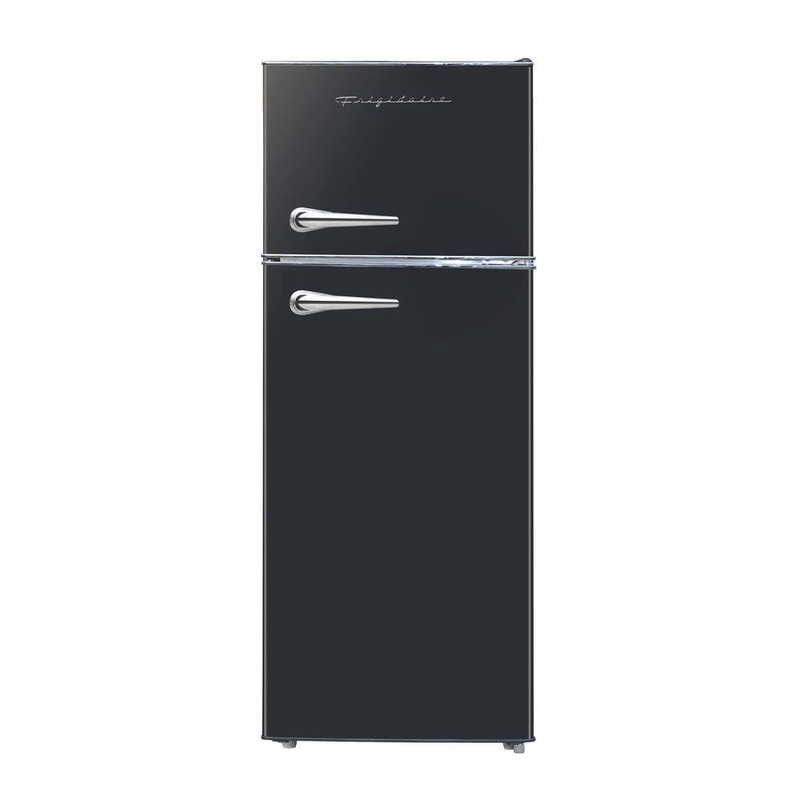 Frigidaire EFR786-BLACK 7.5 cu ft Mini Refrigerator with Top Freezer and Chrome Handles in Black | Bigbigmart.com