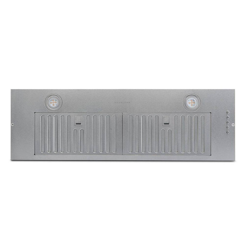HAUSLANE IN-R100SS-36 36 in. Convertible Insert Range Hood with Changeable LED 600 CFM Powerful Suction Baffle Filter in Stainless Steel | Bigbigmart.com