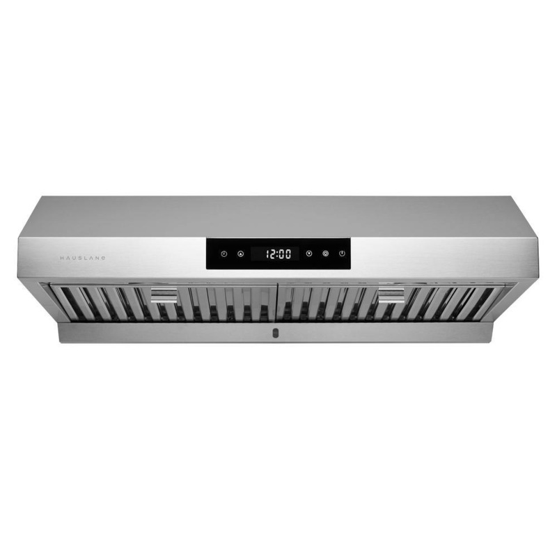 HAUSLANE UC-PS18SS-30 30 in. Ducted Under Cabinet Range Hood with 3-Way Venting Changeable LED Powerful Suction in Stainless Steel | Bigbigmart.com