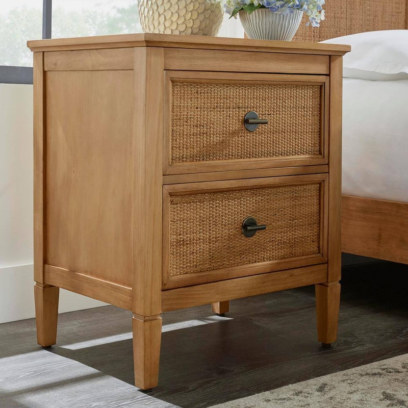 Home Decorators Collection 13.1142-543 Marsden Patina Wood Finish 2-Drawer Cane Nightstand | Bigbigmart.com