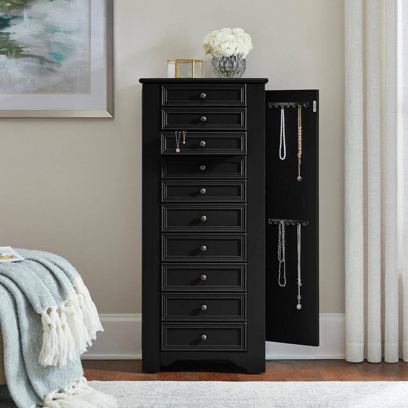Home Decorators Collection JS-3426-B Bradstone Charcoal Black Jewelry Armoire | Bigbigmart.com