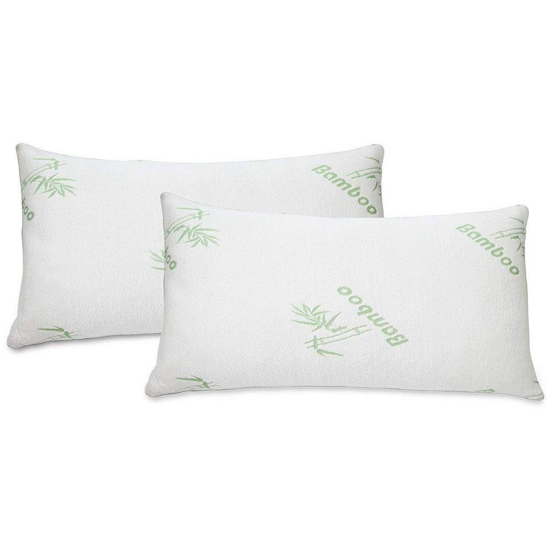 J&V TEXTILES 2PK-5131 Hypoallergenic Memory Foam King Pillow (Set of 2) | Bigbigmart.com