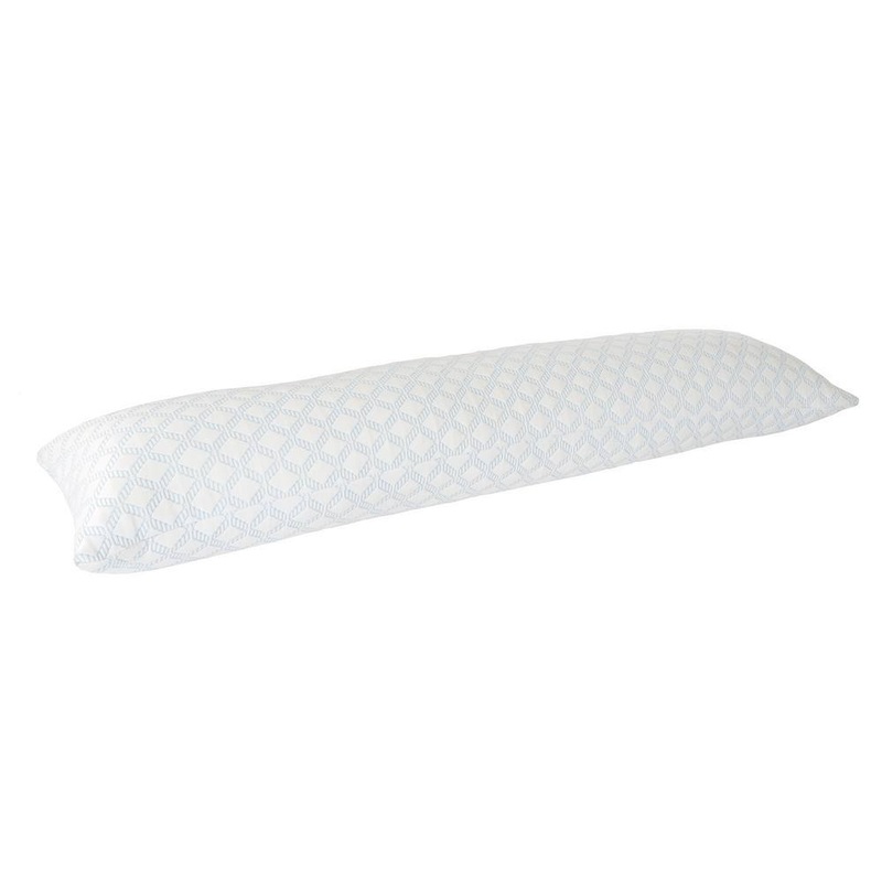 Lavish Home 82HD-TEX1003 White Hypoallergenic Memory Foam Body Pillow with Removable Cooling Relief Cover | Bigbigmart.com