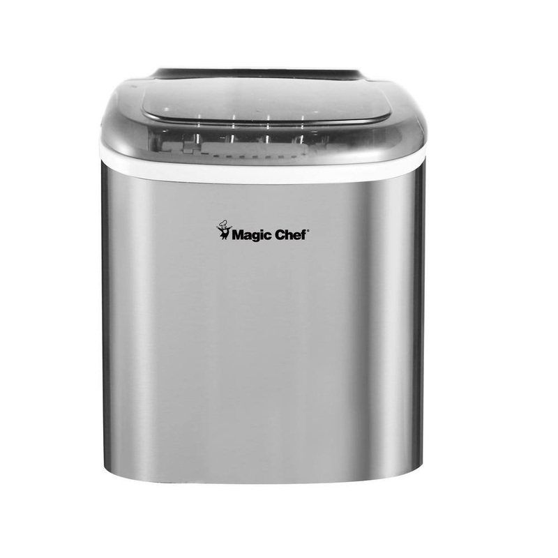 Magic Chef HMIM27ST 27 lbs. Bullet Ice Countertop Ice Maker in Stainless Steel | Bigbigmart.com