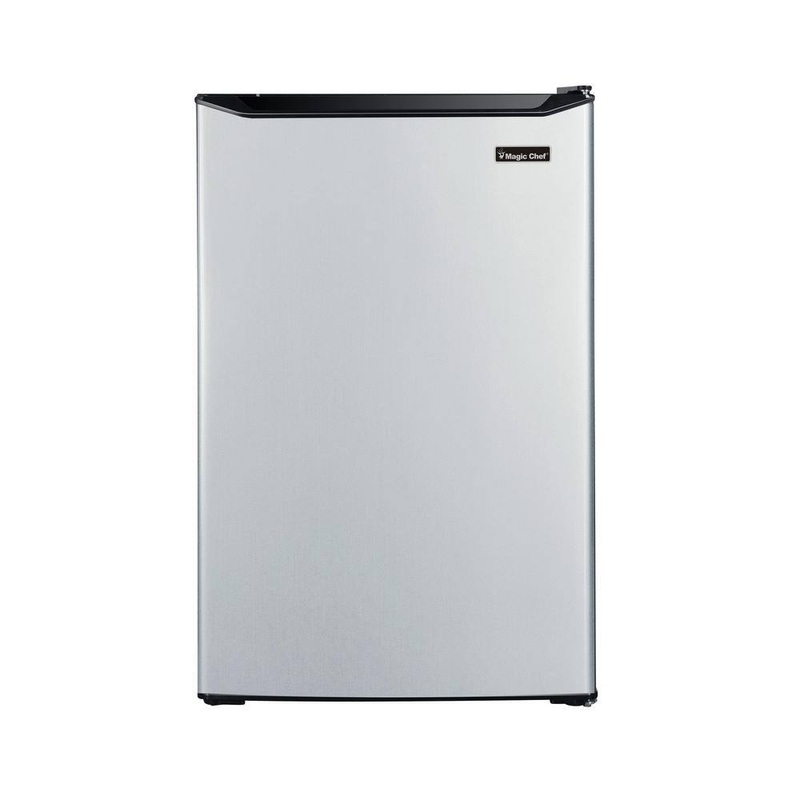 Magic Chef HMTR450SE 4.5 cu. ft. Mini Fridge with True Freezer in Stainless Look | Bigbigmart.com
