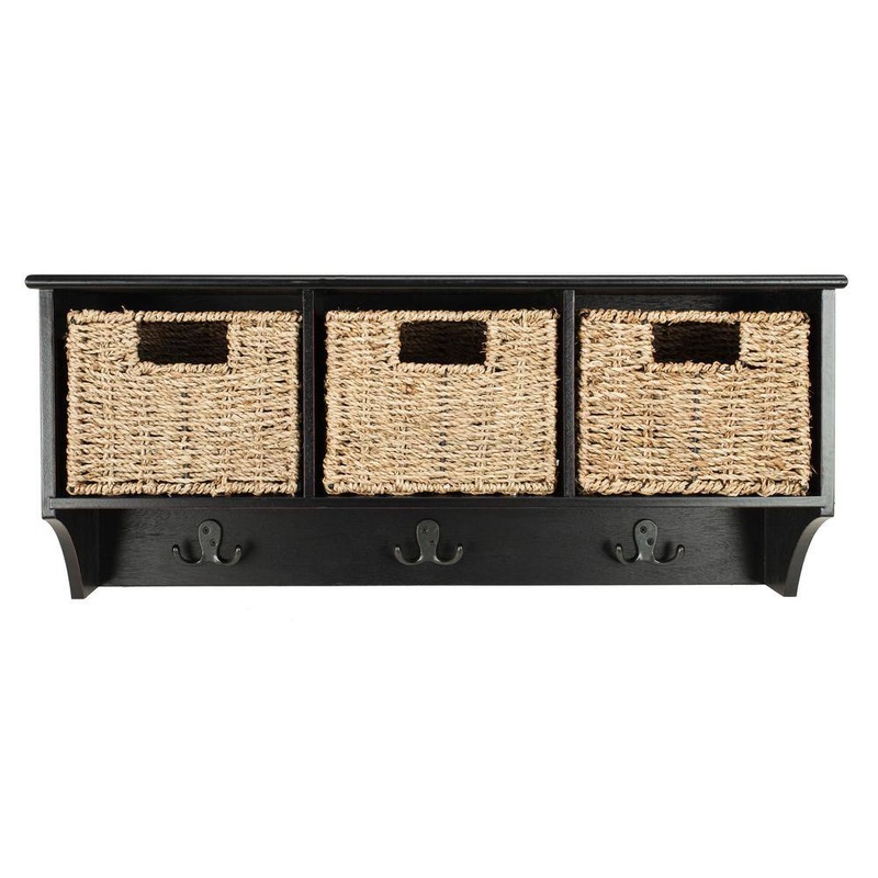 SAFAVIEH HAC5700A Finley Black Coat Rack with Storage | Bigbigmart.com