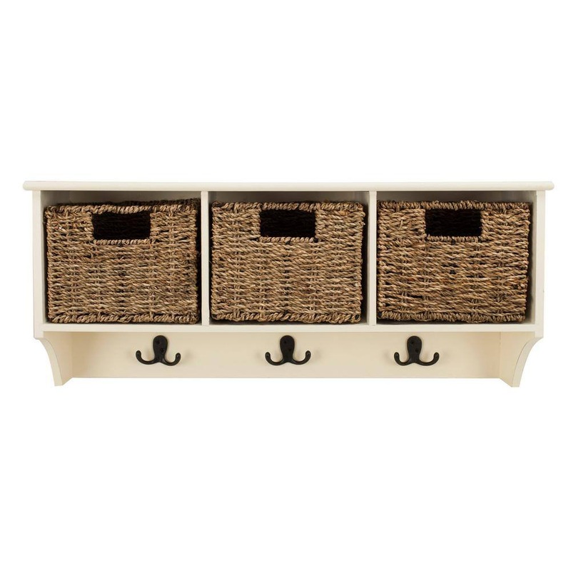 SAFAVIEH HAC5700C Finley White Coat Rack with Storage | Bigbigmart.com