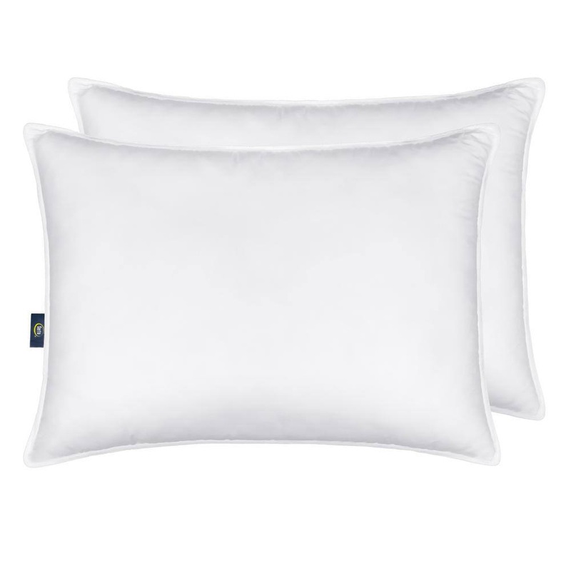 Serta PZW020AKGWHT Down Illusion Hypoallergenic Medium Density Down Alternative King Pillow (Set of 2) | Bigbigmart.com