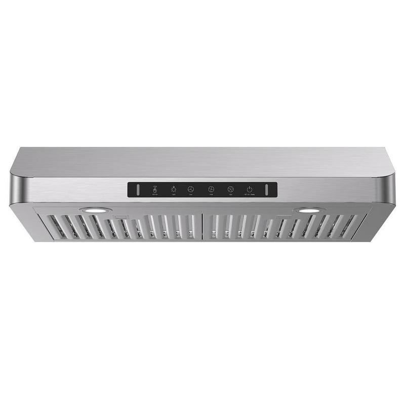 VIKIO IKC01-30-J 30 in. 900 CFM Ducted Under Cabinet Range Hood in Stainless Steel with 3 -Way Venting and Removable LED | Bigbigmart.com