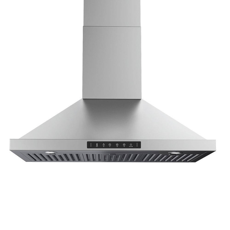 VIKIO RHWM02-30 30 in. 900 CFM Convertible Wall Mount Range Hood in Stainless Steel with Charcoal Filter Gesture Control and Low Noise | Bigbigmart.com