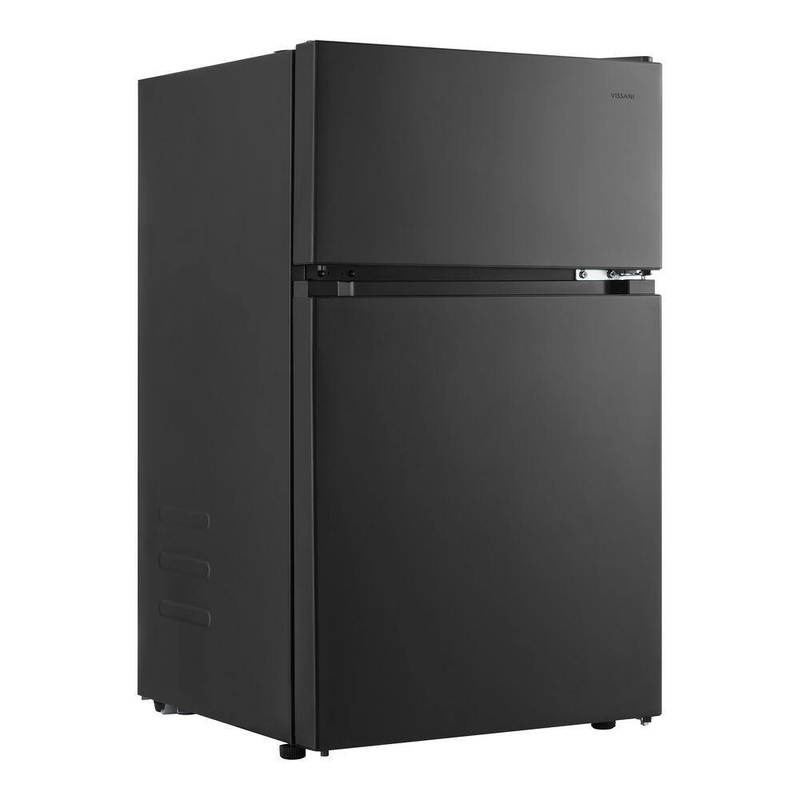 Vissani HVDR31GBE 3.1 cu. ft. 2 Door Mini Refrigerator in Black with Freezer, ENERGY STAR | Bigbigmart.com