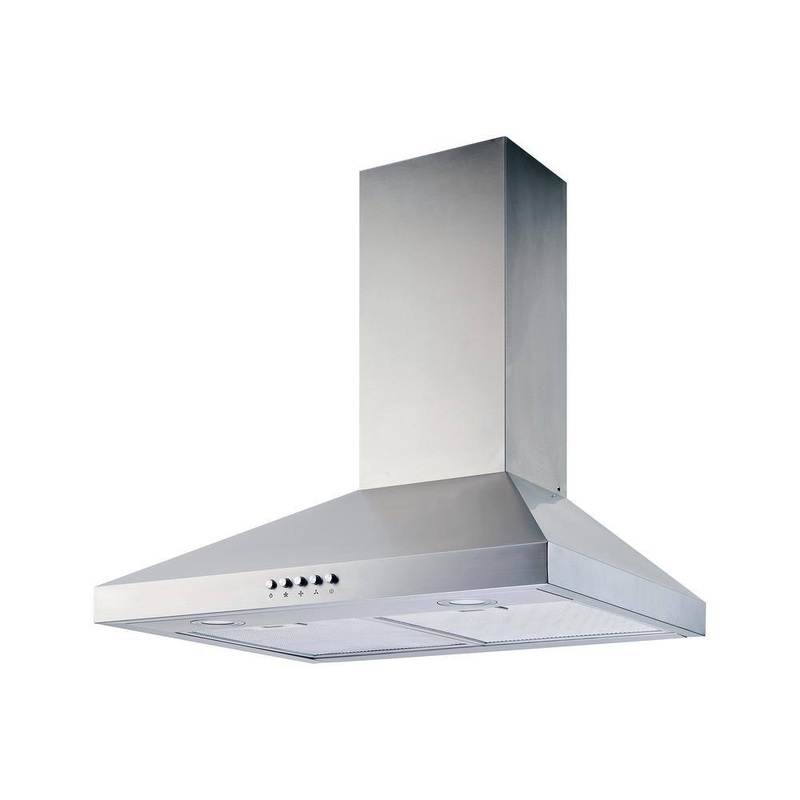 Vissani Siena 30 in. 350CFM Convertible Pyramid Wall Mount Range Hood in Stainless Steel with Charcoal Filter and LED Lighting | Bigbigmart.com